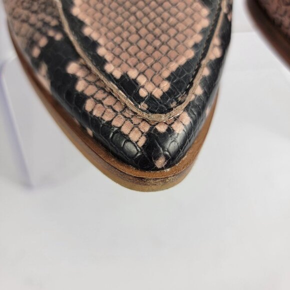 Treasure & Bond Womens 6.5 Tan Snake Print Slip On Mules Business Casual Office - Picture 4 of 11